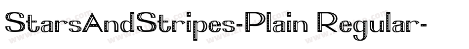 StarsAndStripes-Plain Regular字体转换
